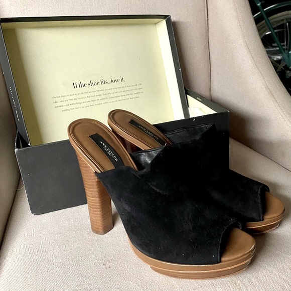 Ann Taylor Lorena Platform Suede Mule - Picture 3 of 5